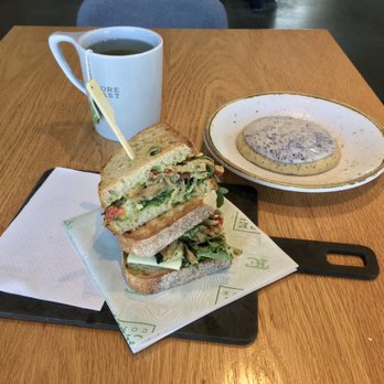 Forecast Coffee - Italian veggie sandwich, lavender earl grey cookie, tropical green tea - Coffee & Tea Near Me - Vancouver, British Columbia