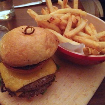 Metropole - Metropole Burger - potato bun, bacon apple jam, charred tomato & cheddar - New American Near Me - Cincinnati, Ohio Metropole - Metropole Burger - potato bun, bacon apple jam, charred tomato & cheddar - New American Near Me - Cincinnati, Ohio