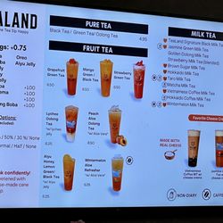 TeaLand Boba & Smoothie - Menu