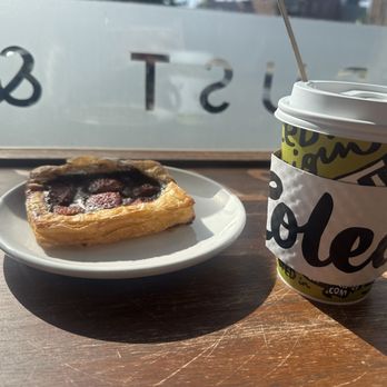 Crust & Crumbles - Dark Chocolate Strawberry Danish Dark Roast Coffee - Bakeries Near Me - Rockford, Illinois
