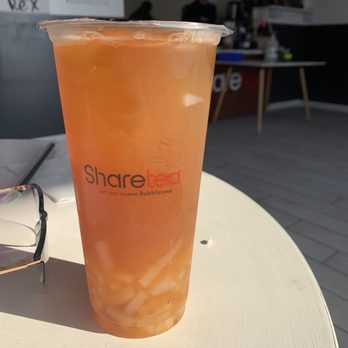 Purl Tea - Strawberry peach tea with lychee jelly - Bubble Tea Near Me - San Marcos, California Purl Tea - Strawberry peach tea with lychee jelly - Bubble Tea Near Me - San Marcos, California