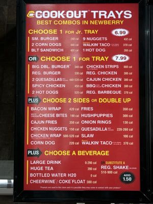 Menu photo 3 Cook Out Newberry, SC Menu photo 3 Cook Out Newberry, SC