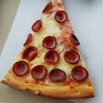 Great Lakes Pizza - Omg look at that evil black hearted pepperoni living on the edge of the east coast of this slice - Pizza Near Me - Buffalo, New York