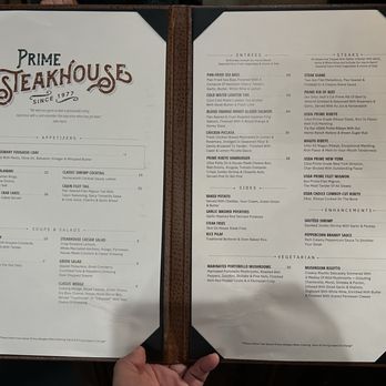 Prime Steakhouse at Harris Ranch - Menu as of May 2025 - Steakhouses Near Me - Coalinga, California