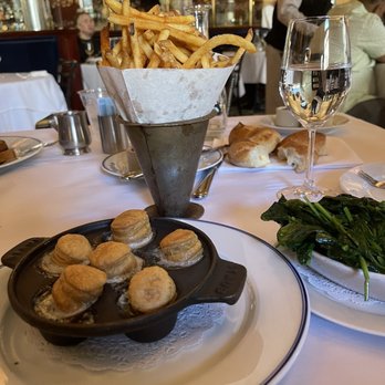 Bouchon - Escargot, pomme frittes and spinach - French Near Me - Las Vegas, Nevada Bouchon - Escargot, pomme frittes and spinach - French Near Me - Las Vegas, Nevada