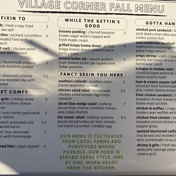 Village Corner Comfort Kitchen & Bar - Menu - Southern Near Me - CONCORD, North Carolina Village Corner Comfort Kitchen & Bar - Menu - Southern Near Me - CONCORD, North Carolina