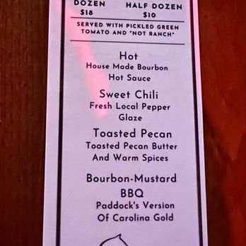Paddock & Whisky - Wing menu - Whiskey Bars Near Me - North Charleston, South Carolina Paddock & Whisky - Wing menu - Whiskey Bars Near Me - North Charleston, South Carolina