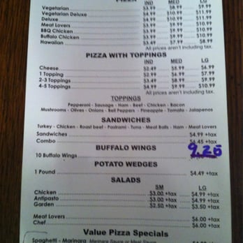 Value Pizza - The menu June 29 2013 - Pizza Near Me - Garden Grove, California