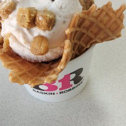 a cup of ice cream and waffles a cup of ice cream and waffles