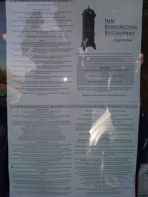 Menu photo 8 Inn Kensington Kensington, CA Menu photo 8 Inn Kensington Kensington, CA