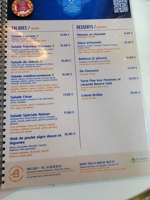 Menu photo 2 Chez Zaza Paris, 