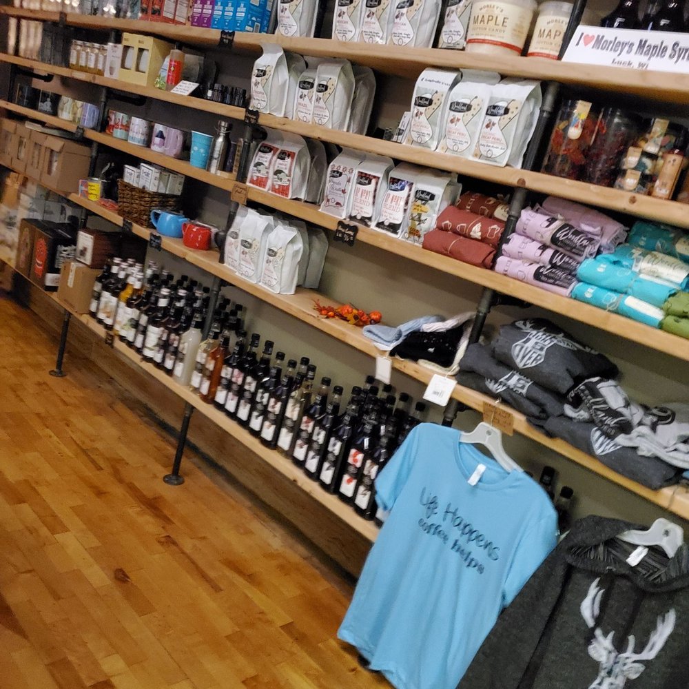 Badger Brew Coffee - shelves of beer and other products - Coffee & Tea Near Me - Rice Lake, Wisconsin