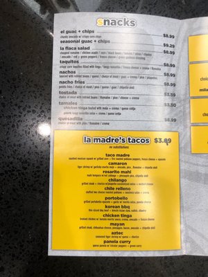 Menu photo 3 Taco Madre Naperville, IL