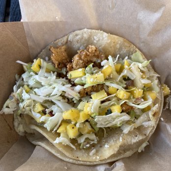 Asada Tacos + Beer - Crispy calamari taco(came with 2) delicious!! - Mexican Near Me - Laguna Beach, California
