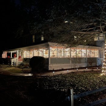 Red Rocker Inn - the front of the inn at night - Southern Near Me - Black Mountain, North Carolina
