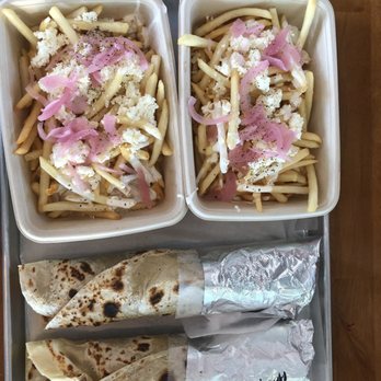 The Kebab Shop - Lamb and chicken wraps with crave fries. - Mediterranean Near Me - Austin, Texas