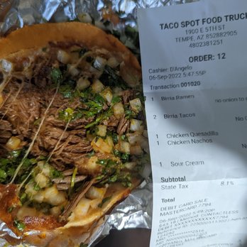 The Taco Spot - Mesa - An hour wait just to get a messed up order and they were out of chicken. - Mexican Near Me - Mesa, Arizona