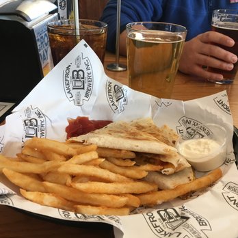 Lakefront Brewery - quesadilla and fries - Breweries Near Me - Milwaukee, Wisconsin