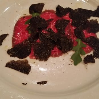 Babbo - Beef Carpacio with Black Truffles - Italian Near Me - New York, New York Babbo - Beef Carpacio with Black Truffles - Italian Near Me - New York, New York
