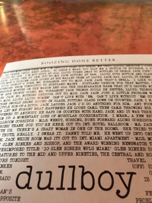 Menu photo 8 Dullboy Jersey City, NJ