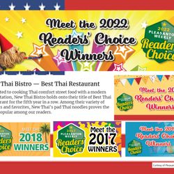New Thai Bistro - Thank you for your continued support. We invite you to join us for our upcoming holiday celebrations!  Best, New Thai Team