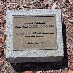Palos Verdes Flower Talking Clock - Plaque 09-19-2026
