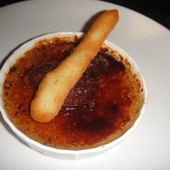 Longman & Eagle - gianduja creme brulee with langue du chat cookies and figs. Sept 2010 - Gastropubs Near Me - Chicago, Illinois