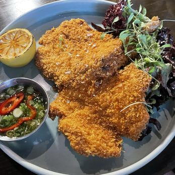 Griffin's - The pork chop was a favorite. That dipping sauce is so sweet! - New American Near Me - Brea, California Griffin's - The pork chop was a favorite. That dipping sauce is so sweet! - New American Near Me - Brea, California