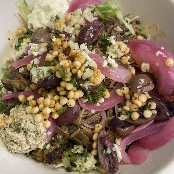 CAVA - 1/2 Braised Lamb (1/2 Harissa Honey Chicken?) Green and Grain with SplendidGreens and Lentils. - Mediterranean Near Me - Midlothian, Virginia