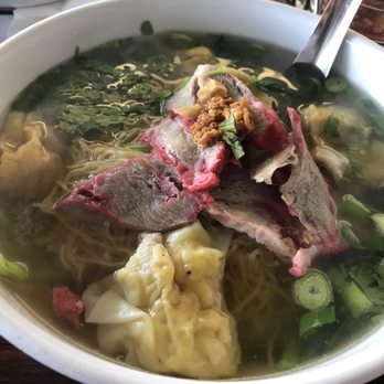 Bowl Thai - Ba mee nam. (Wonton soup with noodles.) - Thai Near Me - Gardena, California Bowl Thai - Ba mee nam. (Wonton soup with noodles.) - Thai Near Me - Gardena, California