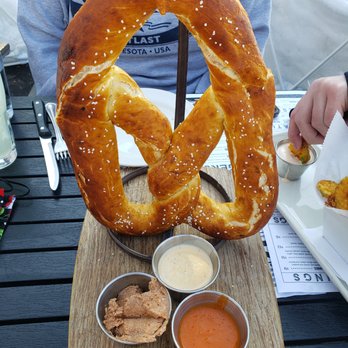 Lucky Monk - Giant soft pretzel! - American Near Me - Barrington, Illinois Lucky Monk - Giant soft pretzel! - American Near Me - Barrington, Illinois