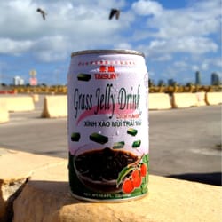 Filipino Food Truck & Mini Mart - Grass Jelly Juice tastes like sweet lychee mixed with mint.