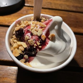 Laser Wolf - Brown Sugar Soft Serve - Cardamom Spiced Blueberries, Almond Crumble - Middle Eastern Near Me - Brooklyn, New York