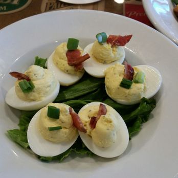 Coasters Taphouse - Deviled eggs with truffle oil and bacon - Gastropubs Near Me - Cocoa Beach, Florida