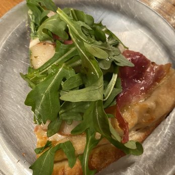 Firebox - Prosciutto and pear with arugula pizza. - Pizza Near Me - Belvidere, Illinois