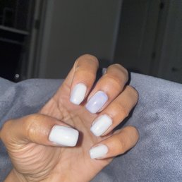 white nails turning blue after one day. haven't touched anything blue ... poor quality nail products white nails turning blue after one day. haven't touched anything blue ... poor quality nail products