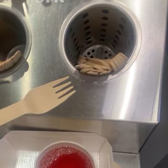IKEA Bistro/Exit Cafe - They have the coolest wooden utensils ! - Hot Dogs Near Me - Costa Mesa, California