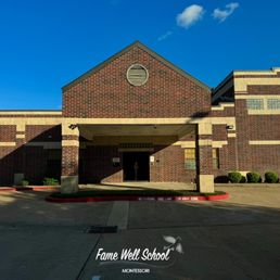 Exterior outside entrance of Fame Well School - Fame Well Montessori School - Sugar Land, Texas Exterior outside entrance of Fame Well School - Fame Well Montessori School - Sugar Land, Texas