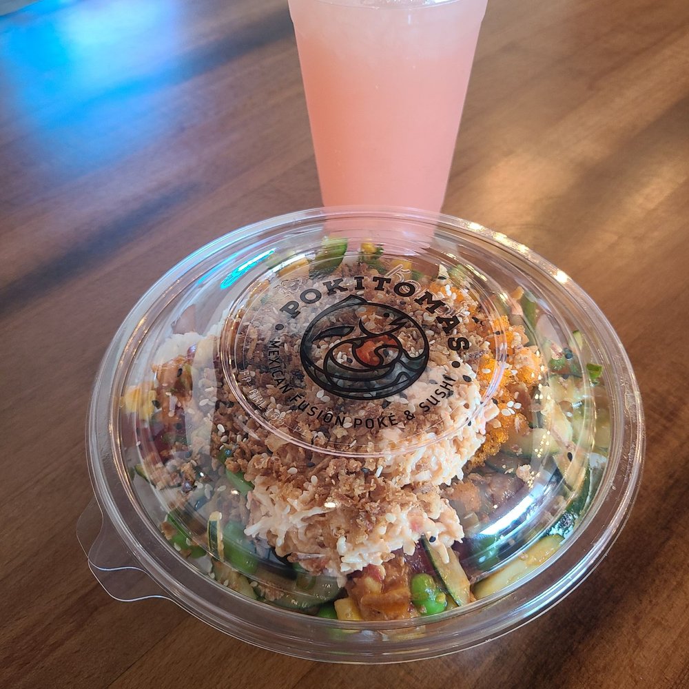 PokiMX - Medium bowl & watermelon lemonade - Poke Near Me - San Fernando, California