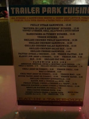 Menu photo 8 The Trailer Park Lounge New York, NY