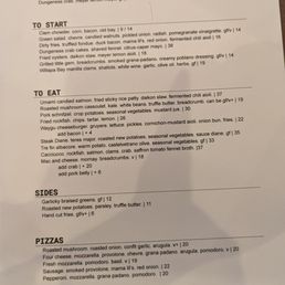 Food menu Food menu