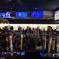 Drink's Bar - Owner (Chris on the right) and large bar area.
