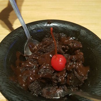Buffalo Wild Wings - Mini chocolate cake with extra chocolate sauce and the cherry on top - Sports Bars Near Me - Ewa Beach, Hawaii