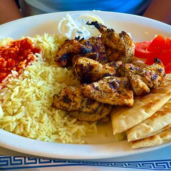 Costas Restaurant - Chicken Souvlaki Platter - Greek Near Me - Tarpon Springs, Florida