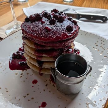 Lazy Dog Restaurant & Bar - Berry pancakes, $13.50. - New American Near Me - Richmond, Texas Lazy Dog Restaurant & Bar - Berry pancakes, $13.50. - New American Near Me - Richmond, Texas