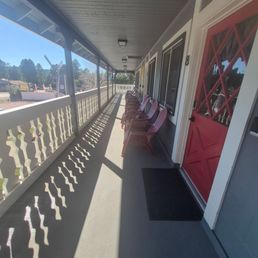 Upstairs porch. Upstairs porch.