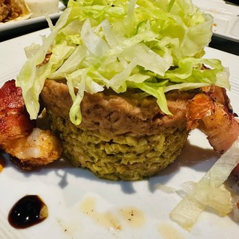 Mexico Lindo - Bacon Wrapped Shrimp showing the rice - Mexican Near Me - San Jose, California Mexico Lindo - Bacon Wrapped Shrimp showing the rice - Mexican Near Me - San Jose, California