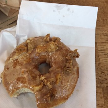 Union Square Donuts - Donut of the day for National Donut Day! Brioche dough, maple glaze and fried chicken skin - Donuts Near Me - Brookline, Massachusetts Union Square Donuts - Donut of the day for National Donut Day! Brioche dough, maple glaze and fried chicken skin - Donuts Near Me - Brookline, Massachusetts