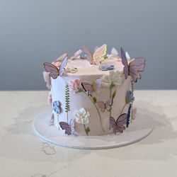Memorial Bakery - Butterfly and flower cake