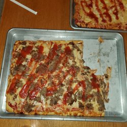 Tony's Pizza - Cheese steak pizza with him sauce